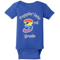 Funny Fidget Toy Poppin Into 3rd Grade Poppin Gift Baby Bodysuit
