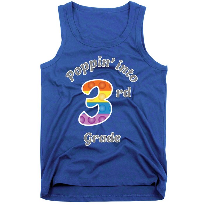 Funny Fidget Toy Poppin Into 3rd Grade Poppin Gift Tank Top