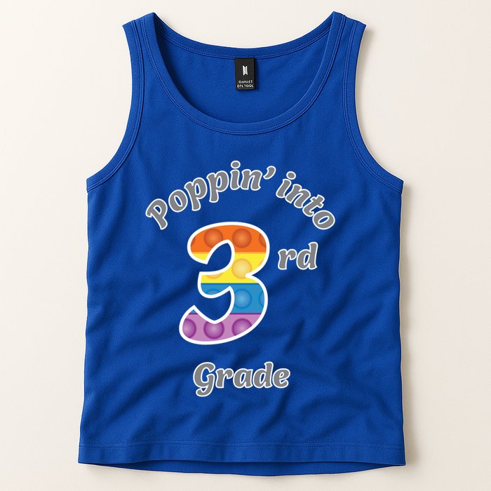 Funny Fidget Toy Poppin Into 3rd Grade Poppin Gift Tank Top