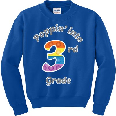 Funny Fidget Toy Poppin Into 3rd Grade Poppin Gift Kids Sweatshirt