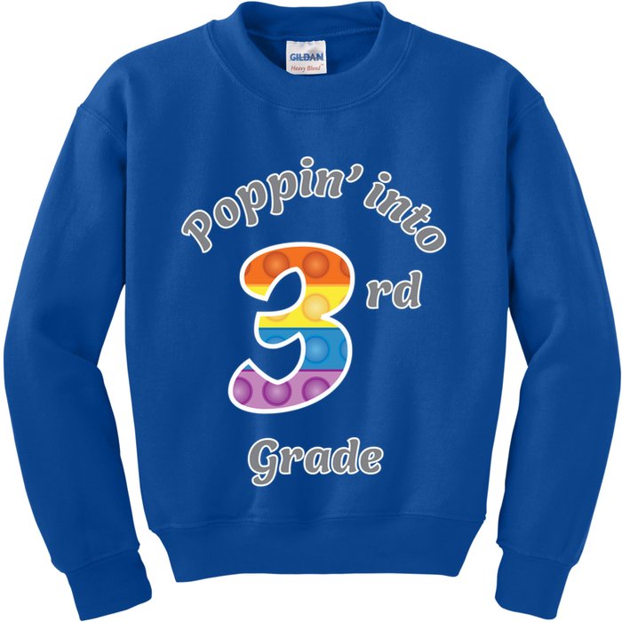 Funny Fidget Toy Poppin Into 3rd Grade Poppin Gift Kids Sweatshirt