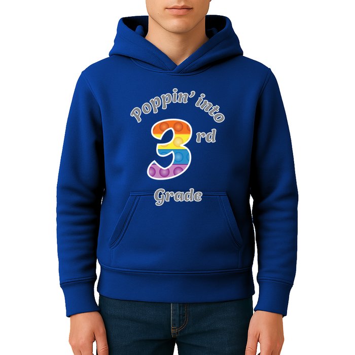 Funny Fidget Toy Poppin Into 3rd Grade Poppin Gift Kids Hoodie