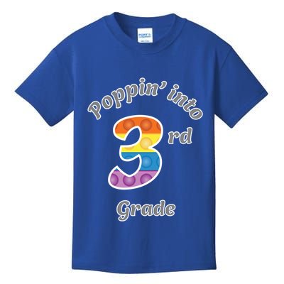 Funny Fidget Toy Poppin Into 3rd Grade Poppin Gift Kids T-Shirt