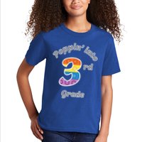 Funny Fidget Toy Poppin Into 3rd Grade Poppin Gift Kids T-Shirt