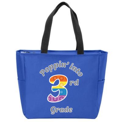 Funny Fidget Toy Poppin Into 3rd Grade Poppin Gift Zip Tote Bag