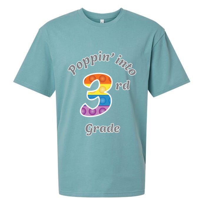 Funny Fidget Toy Poppin Into 3rd Grade Poppin Gift Sueded Cloud Jersey T-Shirt