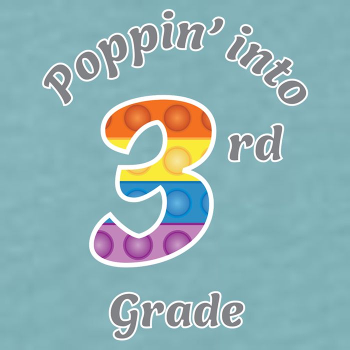 Funny Fidget Toy Poppin Into 3rd Grade Poppin Gift Sueded Cloud Jersey T-Shirt