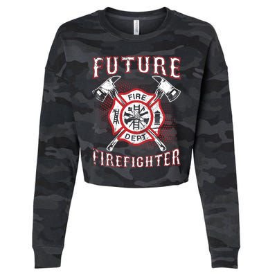 Future Firefighter Thin Red Line Firefighting Cropped Pullover Crew