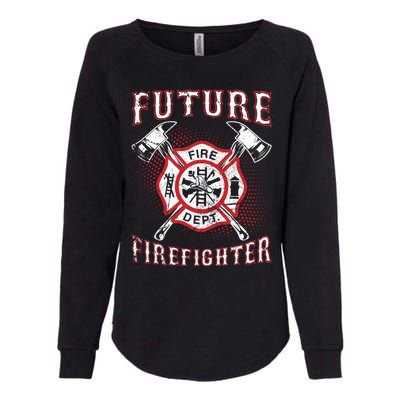 Future Firefighter Thin Red Line Firefighting Womens California Wash Sweatshirt