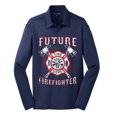 Future Firefighter Thin Red Line Firefighting Silk Touch Performance Long Sleeve Polo