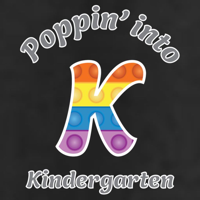 Funny Fidget Toy Poppin Into Kindergarten Grade Poppin Gift Garment-Dyed Fleece Hoodie