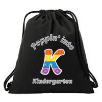 Funny Fidget Toy Poppin Into Kindergarten Grade Poppin Gift Drawstring Bag