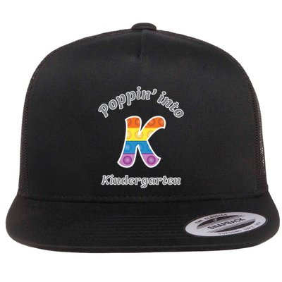 Funny Fidget Toy Poppin Into Kindergarten Grade Poppin Gift Flatbill Hat