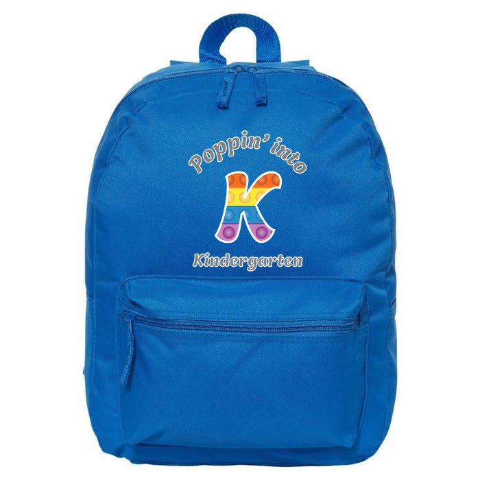 Funny Fidget Toy Poppin Into Kindergarten Grade Poppin Gift 16 in Basic Backpack