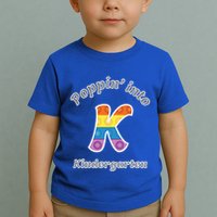 Funny Fidget Toy Poppin Into Kindergarten Grade Poppin Gift Toddler T-Shirt