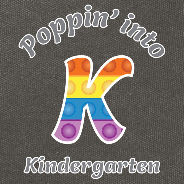Funny Fidget Toy Poppin Into Kindergarten Grade Poppin Gift Cotton Canvas Backpack