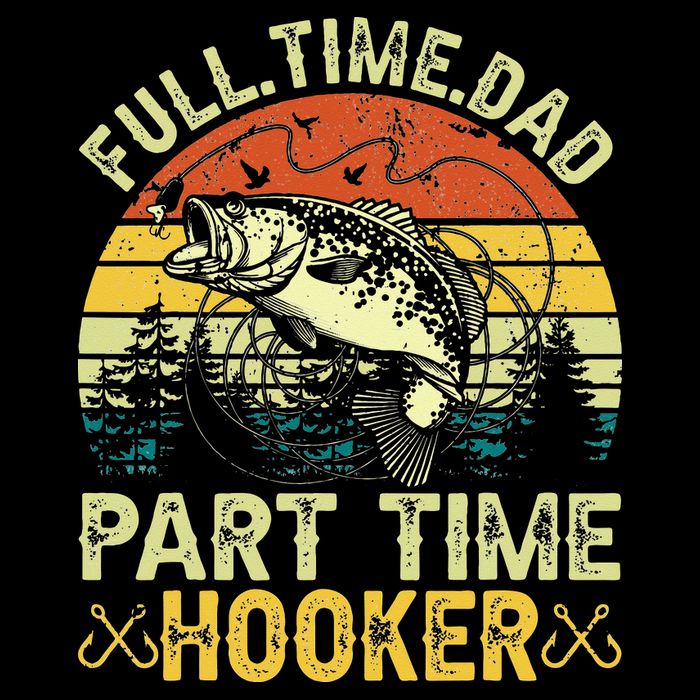 Fishing Full Time Dad Part Time Hooker Funny Bass Dad Wool Snapback Cap