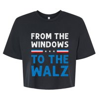 Funny From The Window To The Walz Kamala Harris Tim Walz Bella+Canvas Jersey Crop Tee