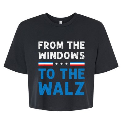 Funny From The Window To The Walz Kamala Harris Tim Walz Bella+Canvas Jersey Crop Tee