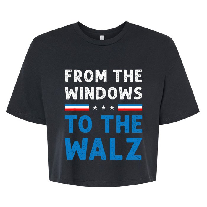 Funny From The Window To The Walz Kamala Harris Tim Walz Bella+Canvas Jersey Crop Tee