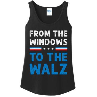 Funny From The Window To The Walz Kamala Harris Tim Walz Ladies Essential Tank