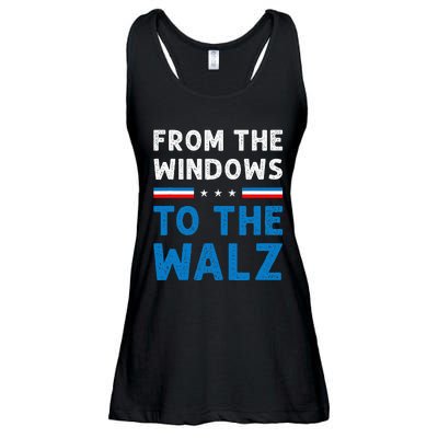 Funny From The Window To The Walz Kamala Harris Tim Walz Ladies Essential Flowy Tank