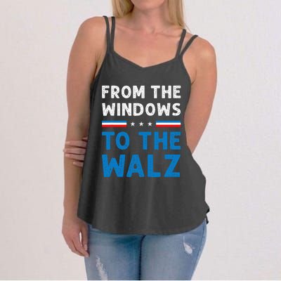 Funny From The Window To The Walz Kamala Harris Tim Walz Women's Strappy Tank