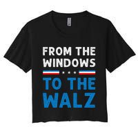 Funny From The Window To The Walz Kamala Harris Tim Walz Women's Crop Top Tee