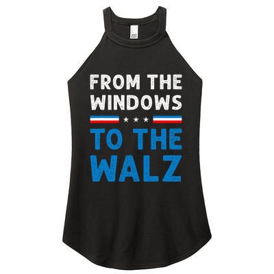 Funny From The Window To The Walz Kamala Harris Tim Walz Women's Perfect Tri Rocker Tank