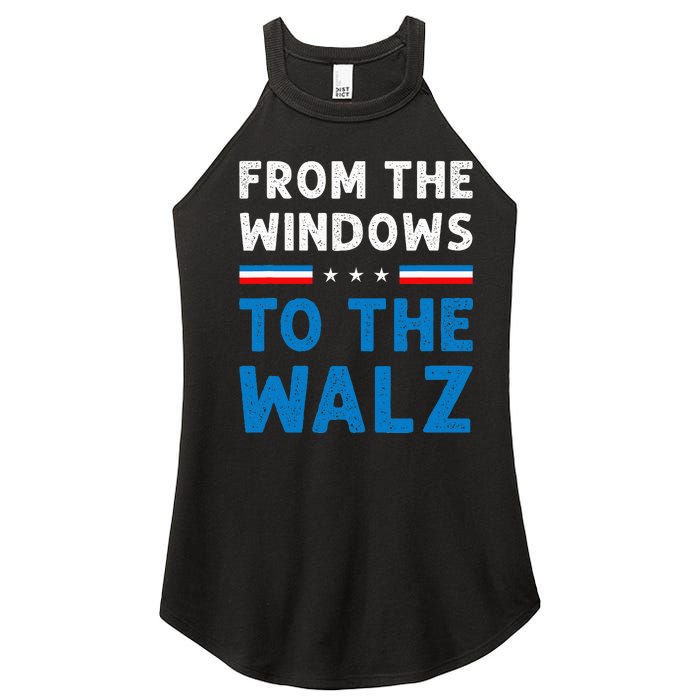 Funny From The Window To The Walz Kamala Harris Tim Walz Women's Perfect Tri Rocker Tank