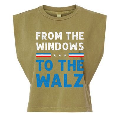 Funny From The Window To The Walz Kamala Harris Tim Walz Garment-Dyed Women's Muscle Tee