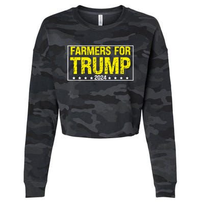 Farmers For Trump 2024 Cropped Pullover Crew