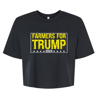 Farmers For Trump 2024 Bella+Canvas Jersey Crop Tee