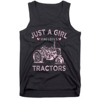 Funny Farmer Tractor Lover Just A Girl Who Loves Tractors Tank Top