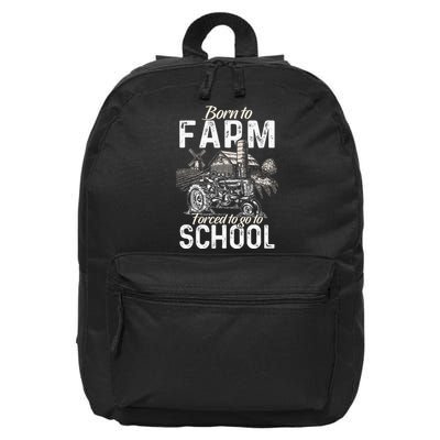 Funny Farmer Tractor Tractor Lover Rancher 16 in Basic Backpack