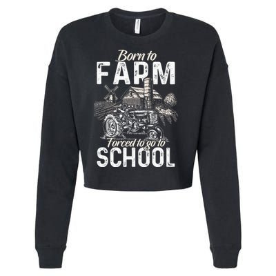 Funny Farmer Tractor Tractor Lover Rancher Cropped Pullover Crew