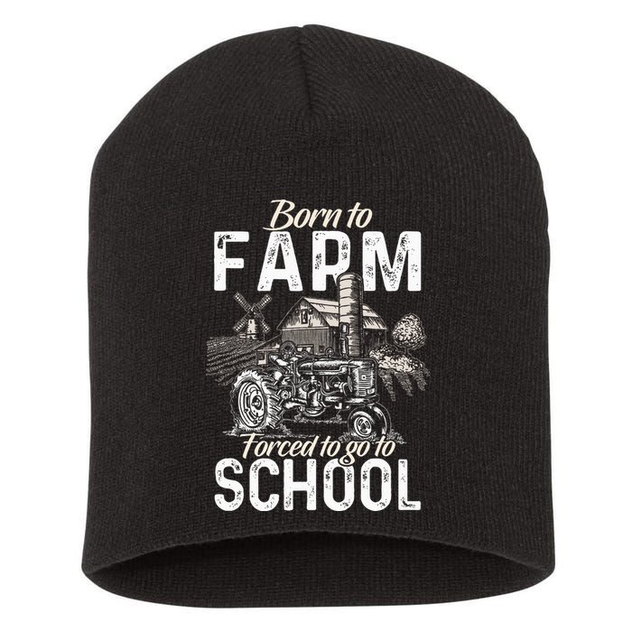 Funny Farmer Tractor Tractor Lover Rancher Short Acrylic Beanie