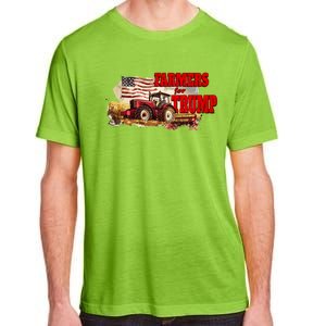 Farmers For Trump Farming American Flag Donald Trump Cool Gift Adult ChromaSoft Performance T-Shirt