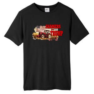 Farmers For Trump Farming American Flag Donald Trump Cool Gift Tall Fusion ChromaSoft Performance T-Shirt