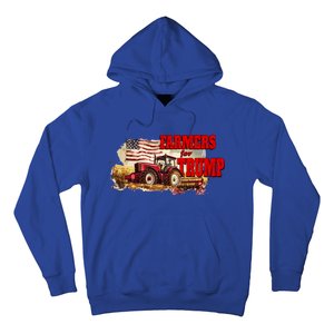 Farmers For Trump Farming American Flag Donald Trump Cool Gift Hoodie