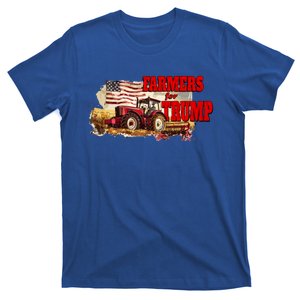 Farmers For Trump Farming American Flag Donald Trump Cool Gift T-Shirt