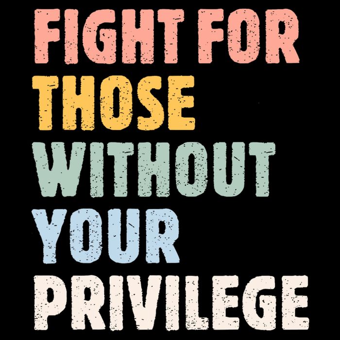 Fight For Those Without Your Privilege Women Rights Feminist Cropped Pullover Crew