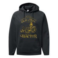 Farmer Farm Tractor Farming Truck Lovers Humor Performance Fleece Hoodie