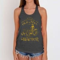 Farmer Farm Tractor Farming Truck Lovers Humor Women's Knotted Racerback Tank