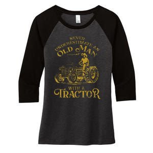 Farmer Farm Tractor Farming Truck Lovers Humor Women's Tri-Blend 3/4-Sleeve Raglan Shirt