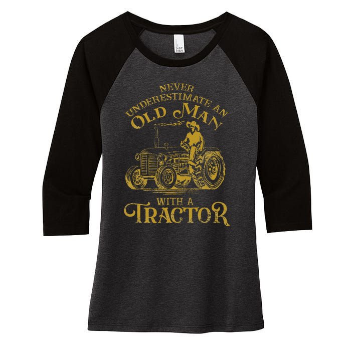 Farmer Farm Tractor Farming Truck Lovers Humor Women's Tri-Blend 3/4-Sleeve Raglan Shirt