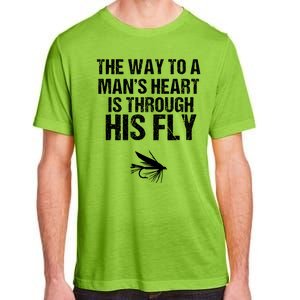 Fly Fishing Trout Gift With Outdoor Mountain Scene Adult ChromaSoft Performance T-Shirt