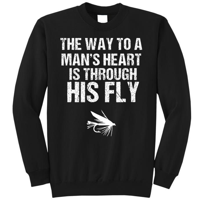 Fly Fishing Trout Gift With Outdoor Mountain Scene Sweatshirt