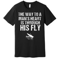 Fly Fishing Trout Gift With Outdoor Mountain Scene Premium T-Shirt