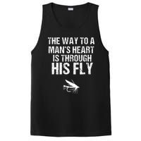 Fly Fishing Trout Gift With Outdoor Mountain Scene PosiCharge Competitor Tank